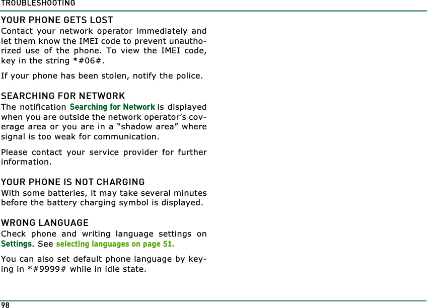 Page 98 of Benefonj TGP80EG GSM Mobile phone User Manual twig