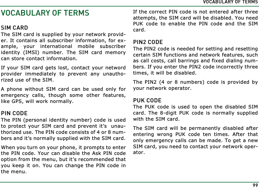 Page 99 of Benefonj TGP80EG GSM Mobile phone User Manual twig