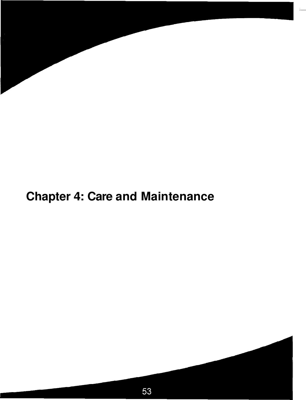 Chapter 4: Care and Maintenance 