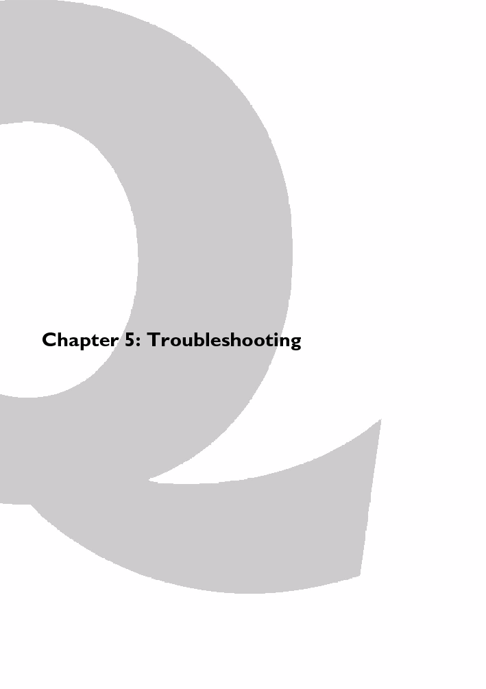 Chapter 5: Troubleshooting