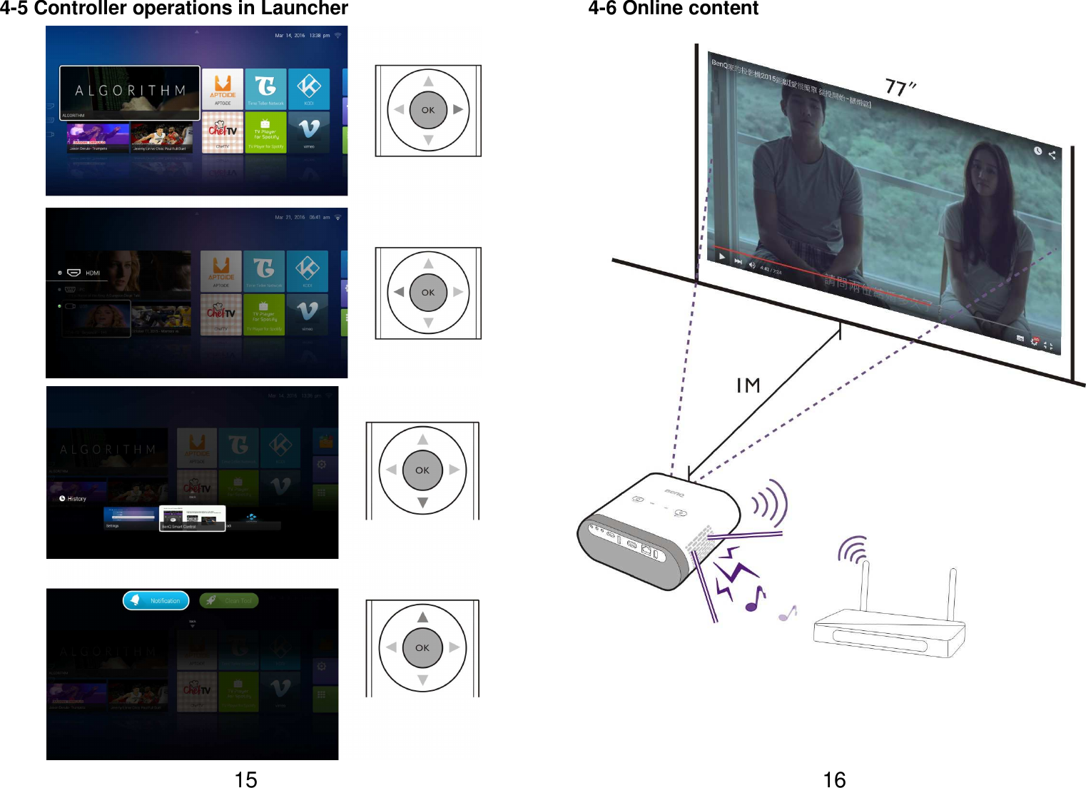   15 4-5 Controller operations in Launcher                            16 4-6 Online content    