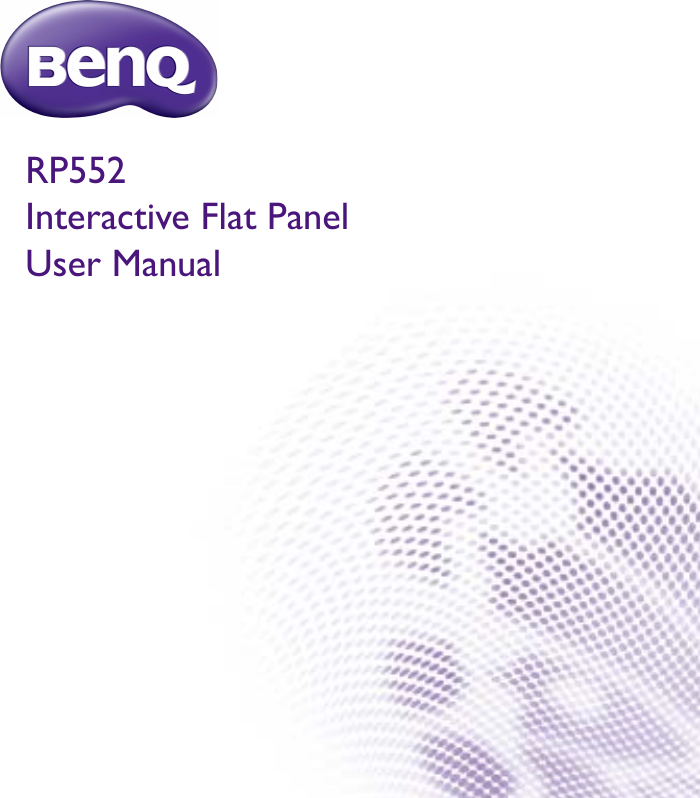 RP552Interactive Flat PanelUser Manual
