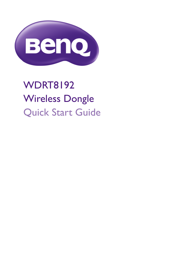 WDRT8192Wireless Dongle Quick Start Guide