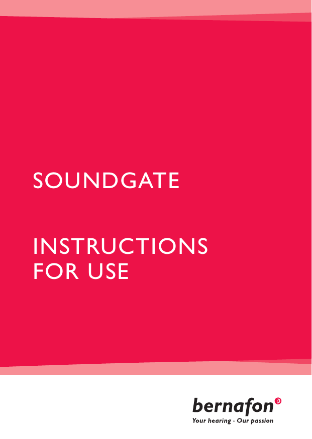 SOUNDGATEINSTRUCTIONS  FOR USE