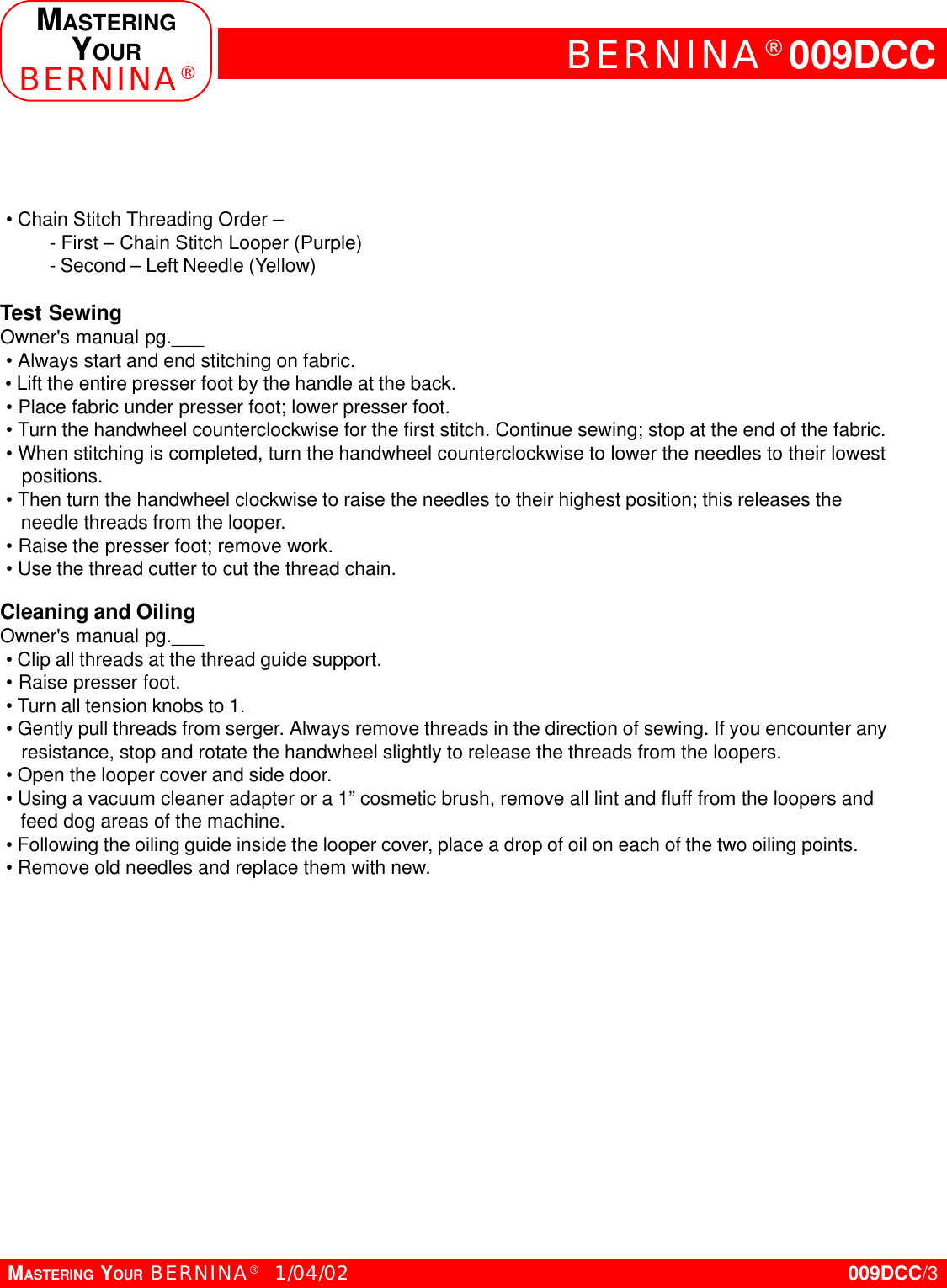 Page 3 of 12 - Bernina Bernina-009Dcc-Owners-Manual- New_009DCC-jos12-6  Bernina-009dcc-owners-manual