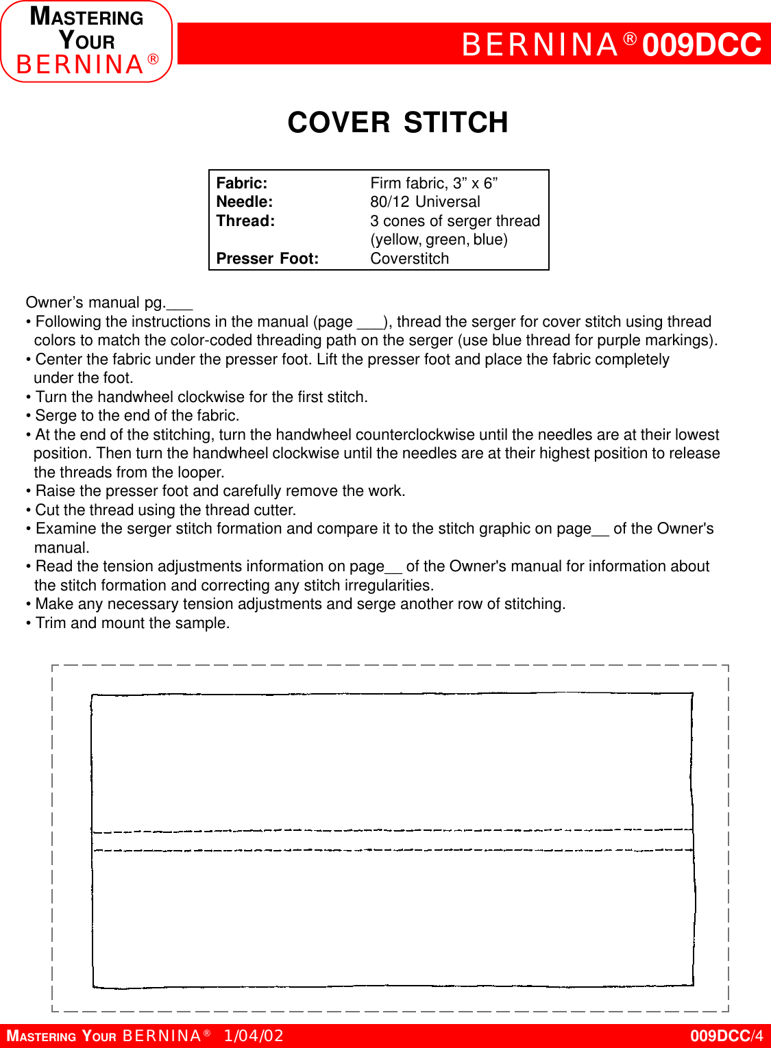 Page 4 of 12 - Bernina Bernina-009Dcc-Owners-Manual- New_009DCC-jos12-6  Bernina-009dcc-owners-manual