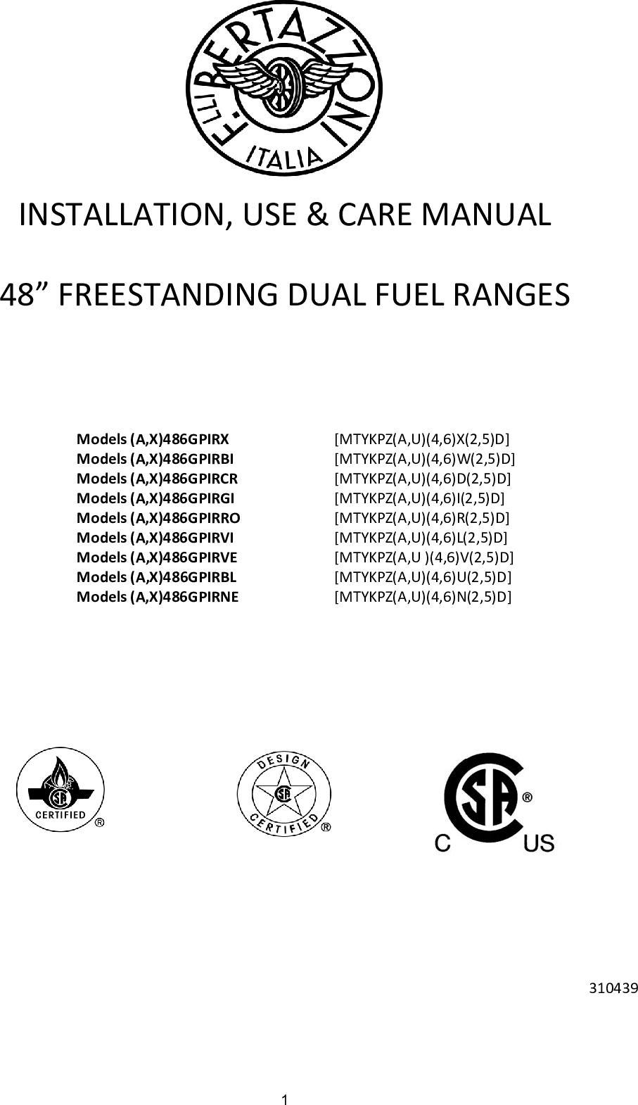 Bertazzoni Serial Number Location