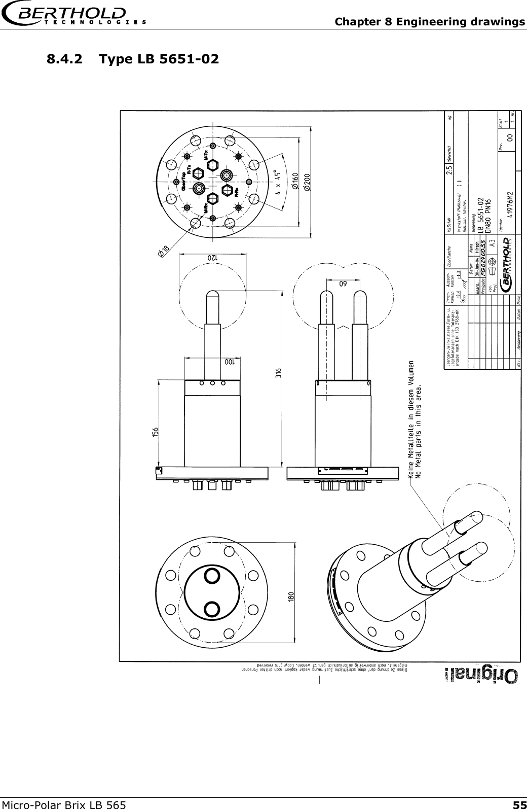   Chapter 8 Engineering drawings Micro-Polar Brix LB 565  558.4.2  Type LB 5651-02    