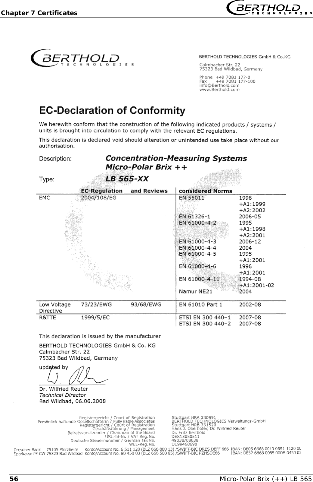 Chapter 7 Certificates   Micro-Polar Brix (++) LB 565 56     