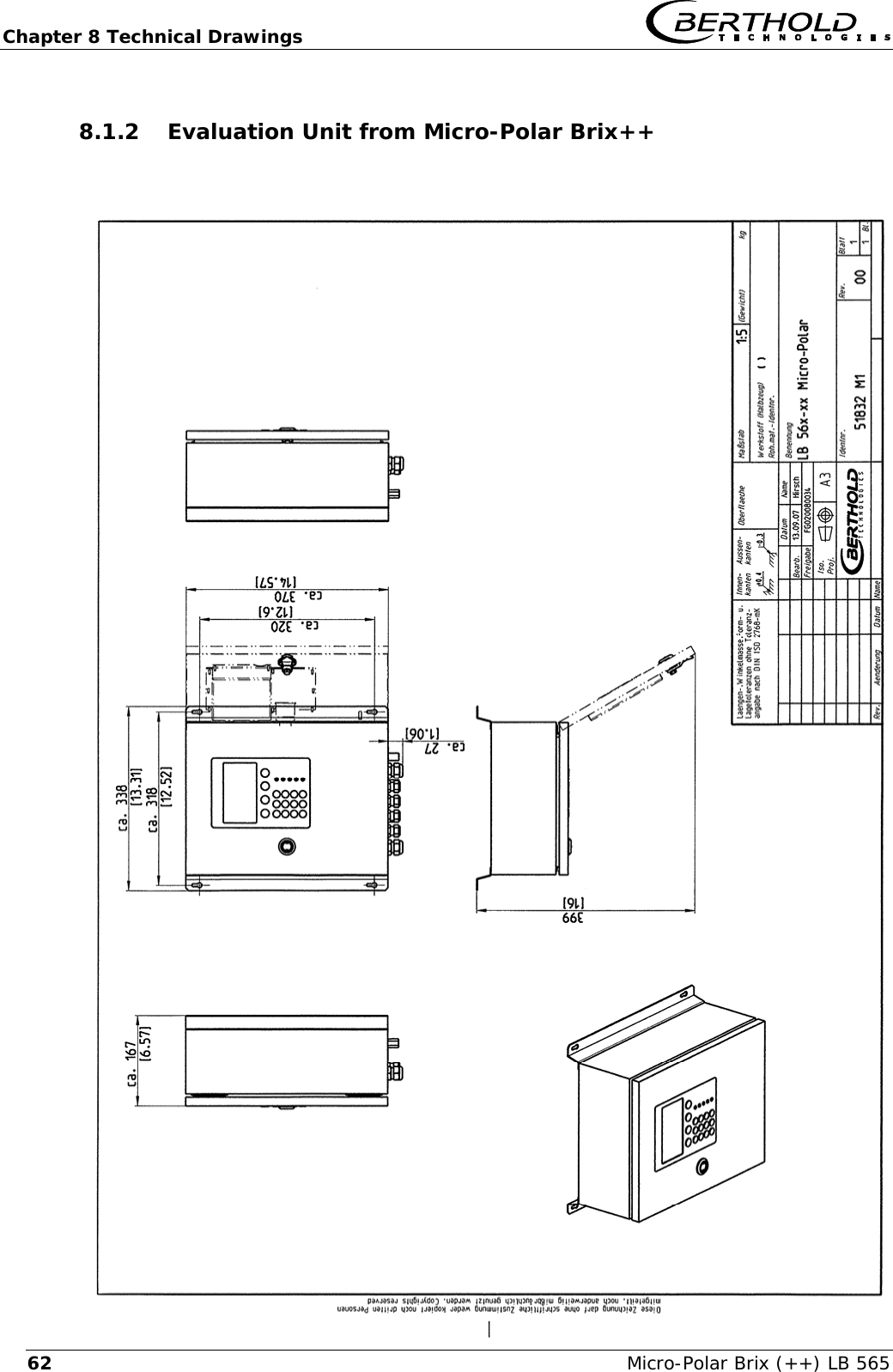 Chapter 8 Technical Drawings   Micro-Polar Brix (++) LB 565 628.1.2 Evaluation Unit from Micro-Polar Brix++      