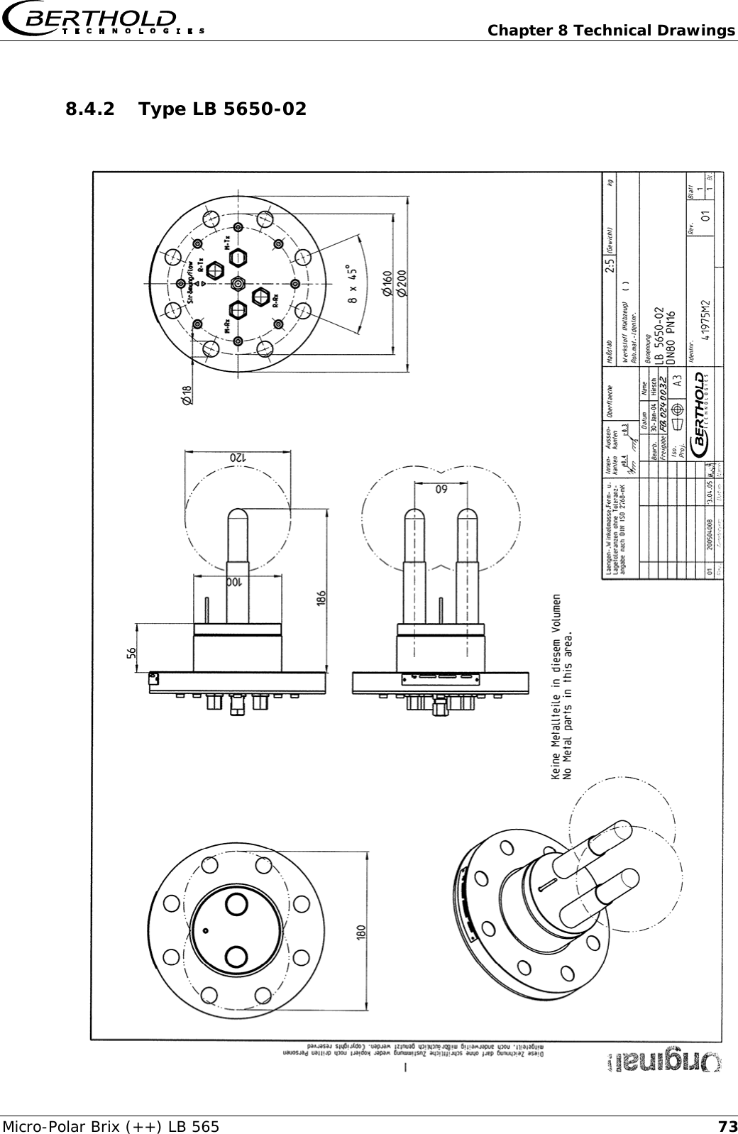   Chapter 8 Technical Drawings Micro-Polar Brix (++) LB 565  738.4.2 Type LB 5650-02   