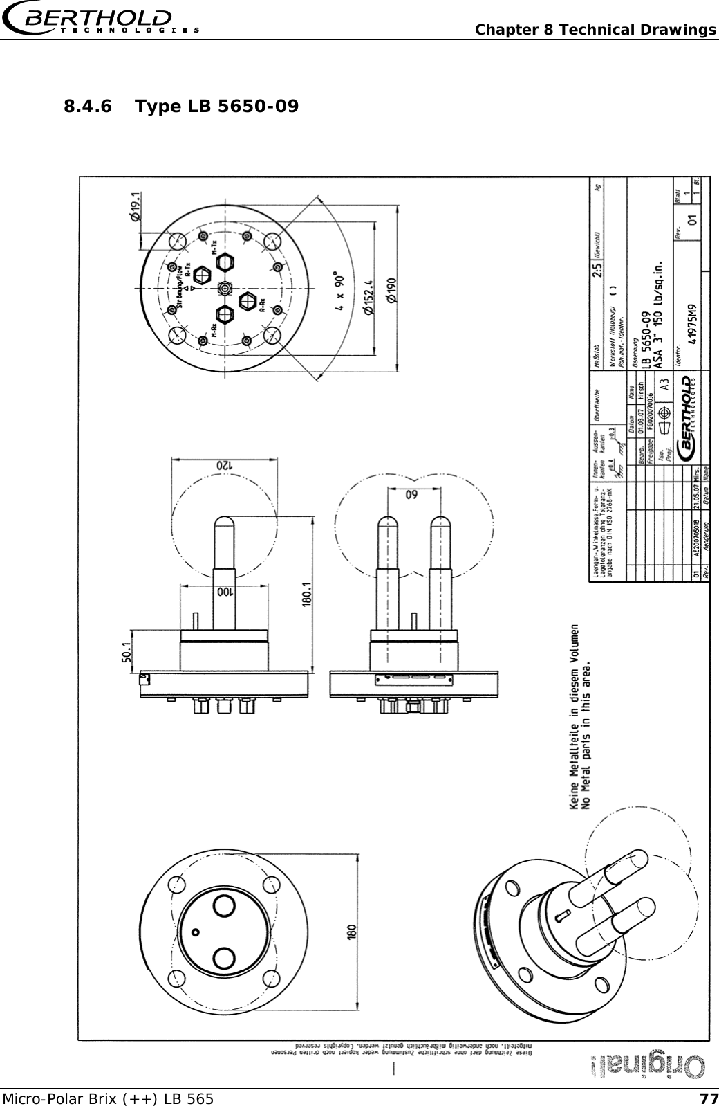   Chapter 8 Technical Drawings Micro-Polar Brix (++) LB 565  778.4.6 Type LB 5650-09        ll 