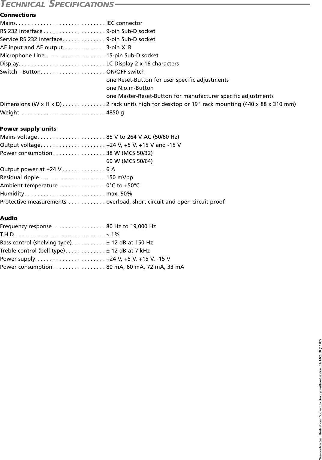 Page 4 of 7 - Beyerdynamic Beyerdynamic-Discussion-Control-Unit-Mcs-50-Users-Manual- MCS50_DB_E  Beyerdynamic-discussion-control-unit-mcs-50-users-manual