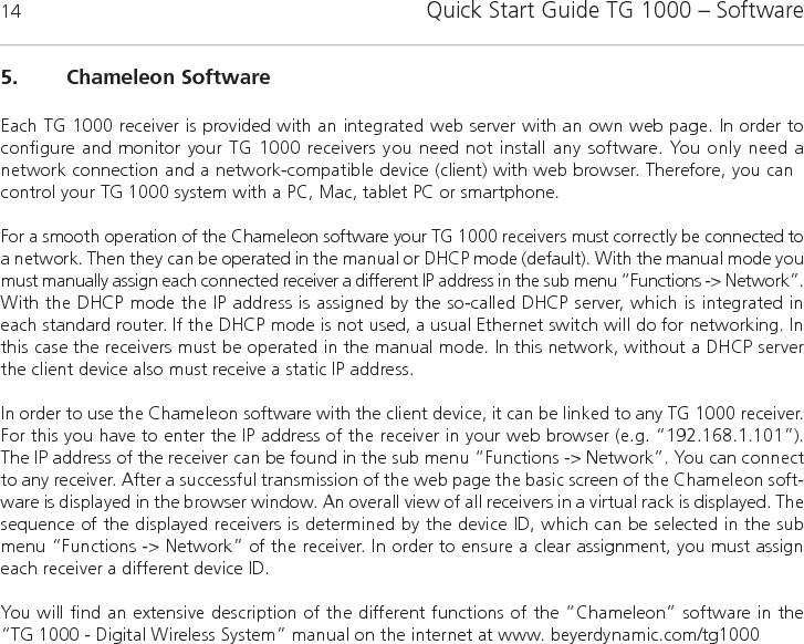 Quick Start Guide TG 1000 &ndash; Notes 15english