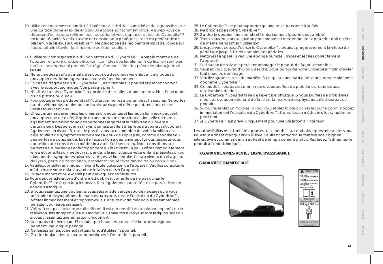 Page 17 of Bigben Interactive 5008B Handle bar unit for cyberbike User Manual SMG CYBERBIKE EUR indd
