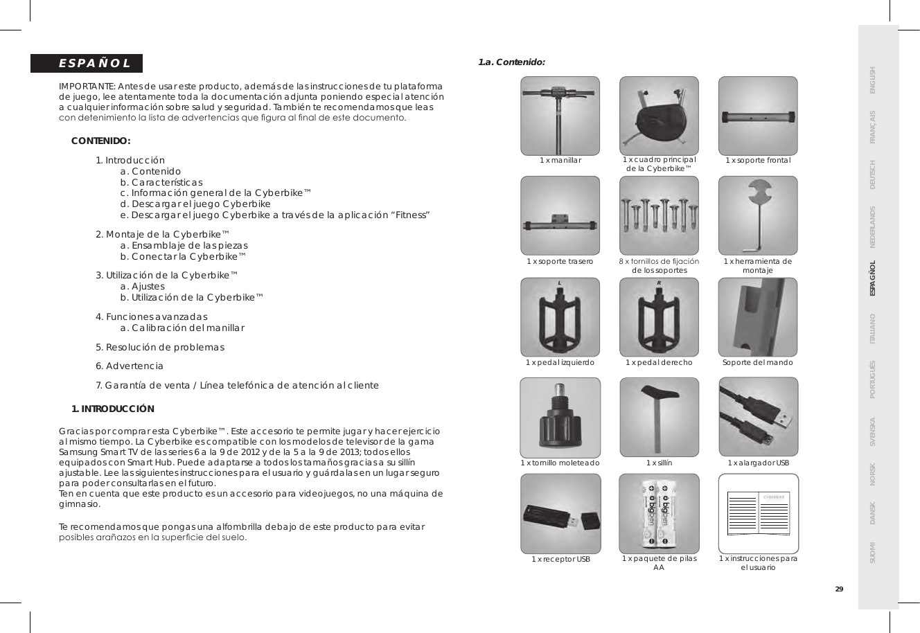 Page 33 of Bigben Interactive 5008B Handle bar unit for cyberbike User Manual SMG CYBERBIKE EUR indd