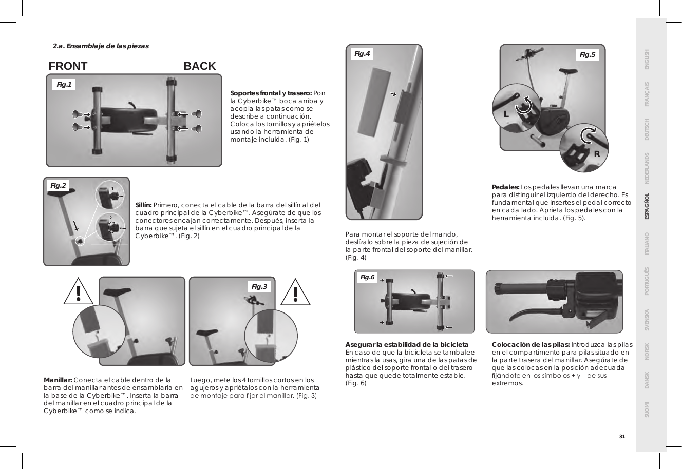 Page 35 of Bigben Interactive 5008B Handle bar unit for cyberbike User Manual SMG CYBERBIKE EUR indd