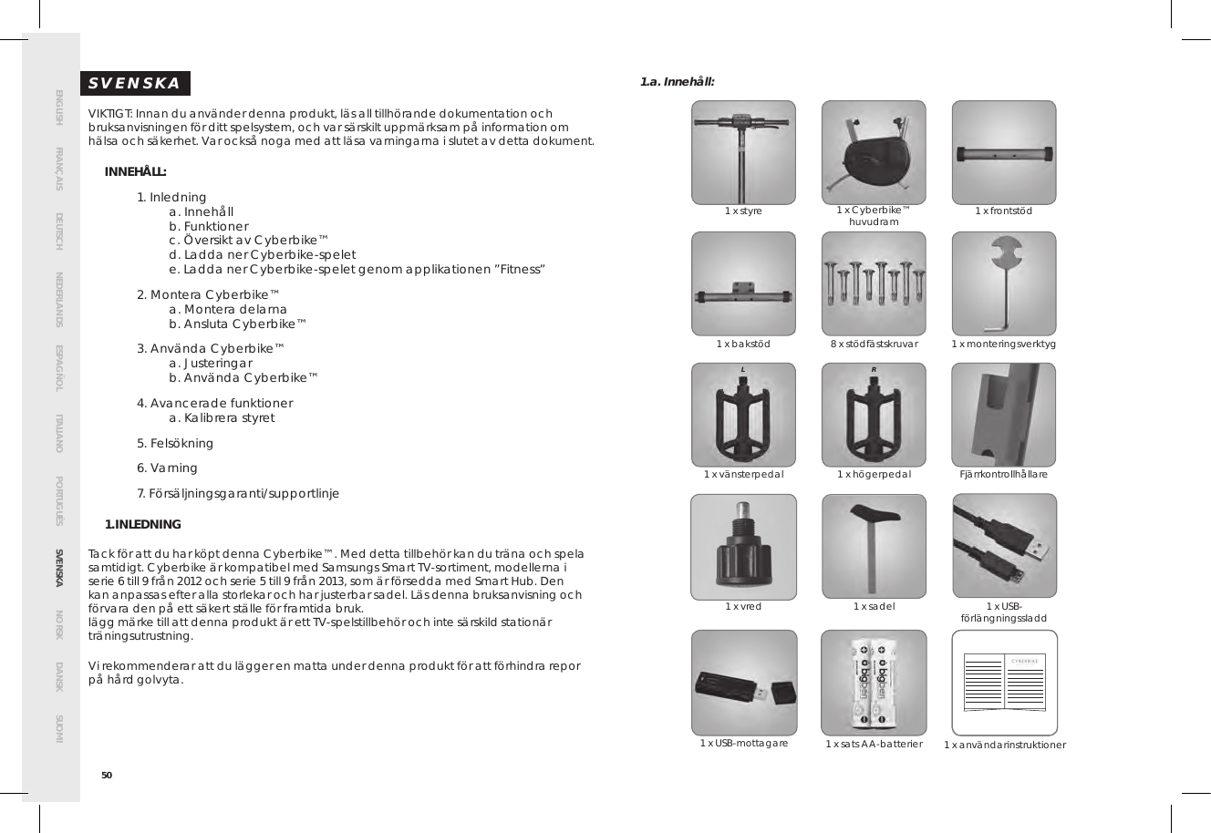 Page 54 of Bigben Interactive 5008B Handle bar unit for cyberbike User Manual SMG CYBERBIKE EUR indd