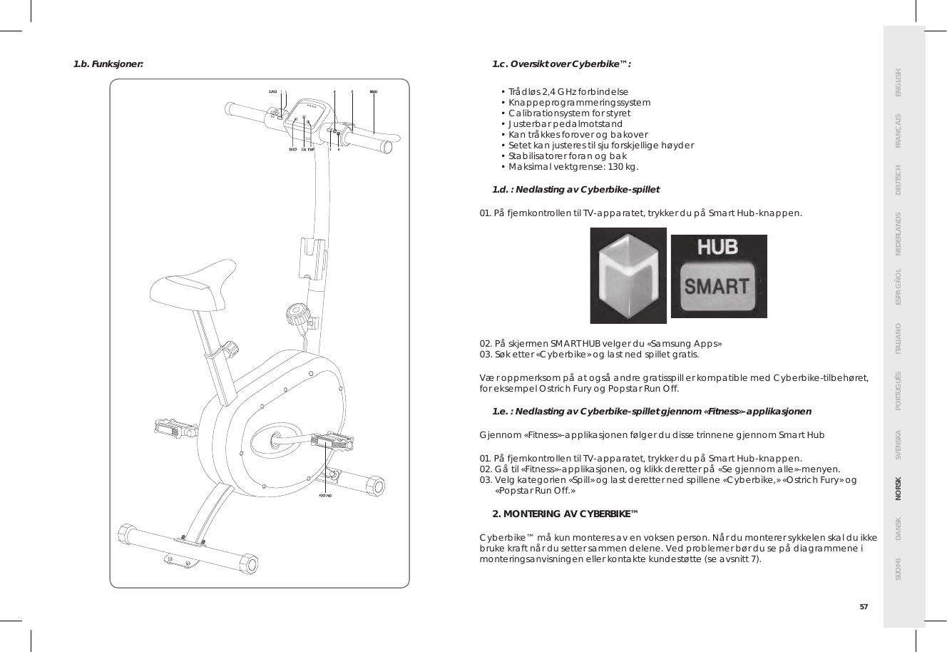 Page 61 of Bigben Interactive 5008B Handle bar unit for cyberbike User Manual SMG CYBERBIKE EUR indd