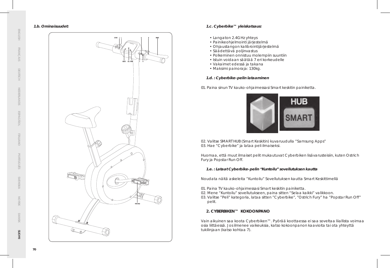 Page 74 of Bigben Interactive 5008B Handle bar unit for cyberbike User Manual SMG CYBERBIKE EUR indd