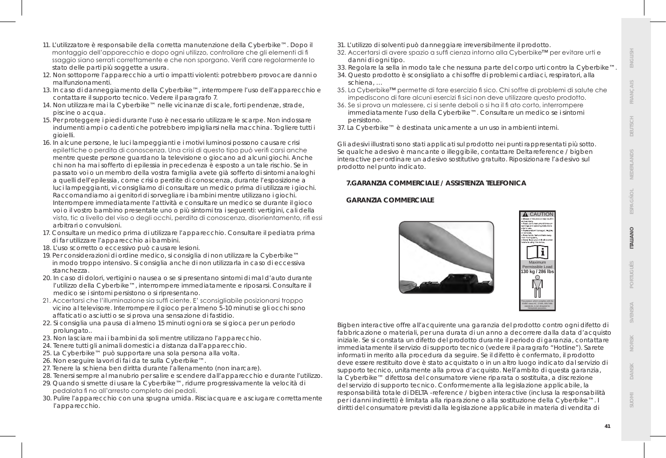 Page 45 of Bigben Interactive 5008D USB Dongle unit for cyberbike User Manual SMG CYBERBIKE EUR indd