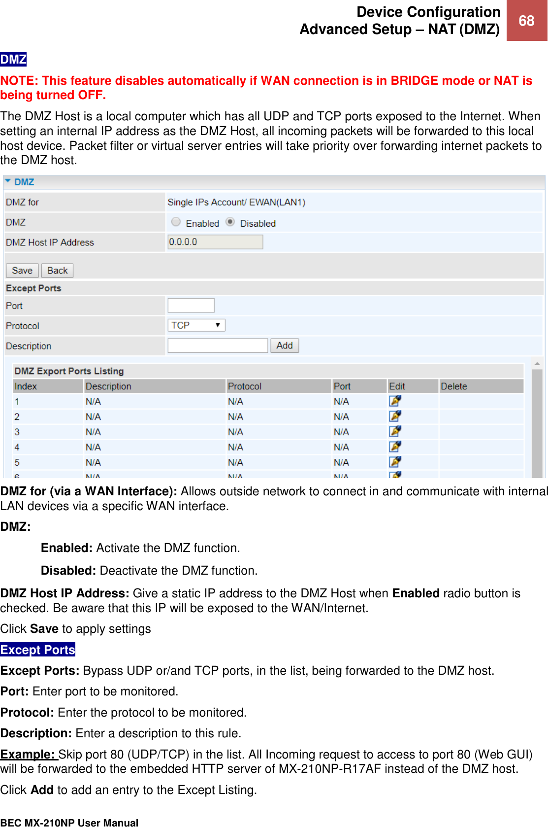 Page 73 of Billion Electric BIL-210NPR17AF 4G/LTE Broadband Router with PoE User Manual BEC MX 210NP UM v1 01 2019