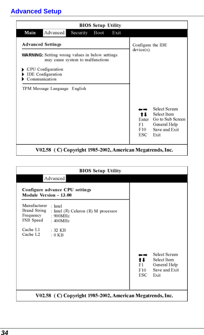  34 Advanced Setup     