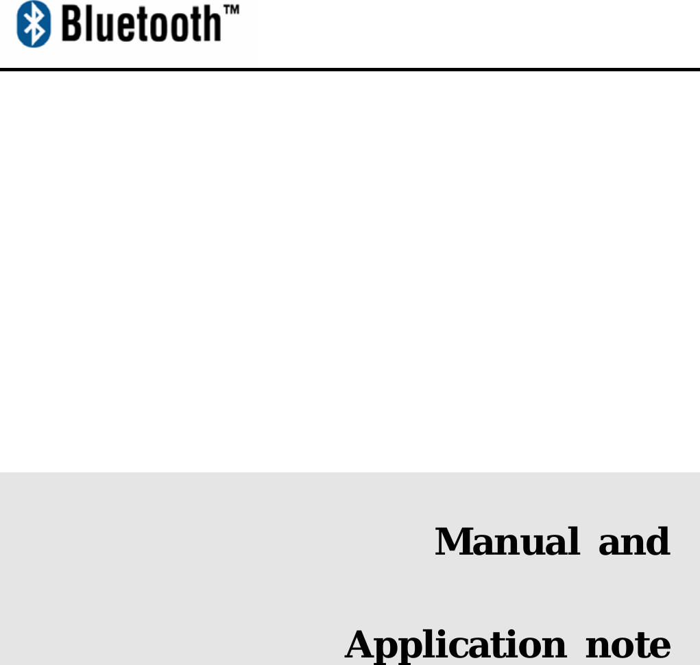                                                  Manual and Application note2.1 