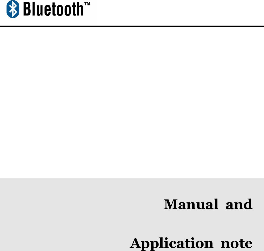                                                  Manual and Application note2.1 