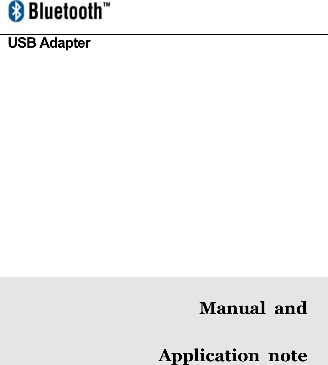 USB Adapter Manual and Application note3.0