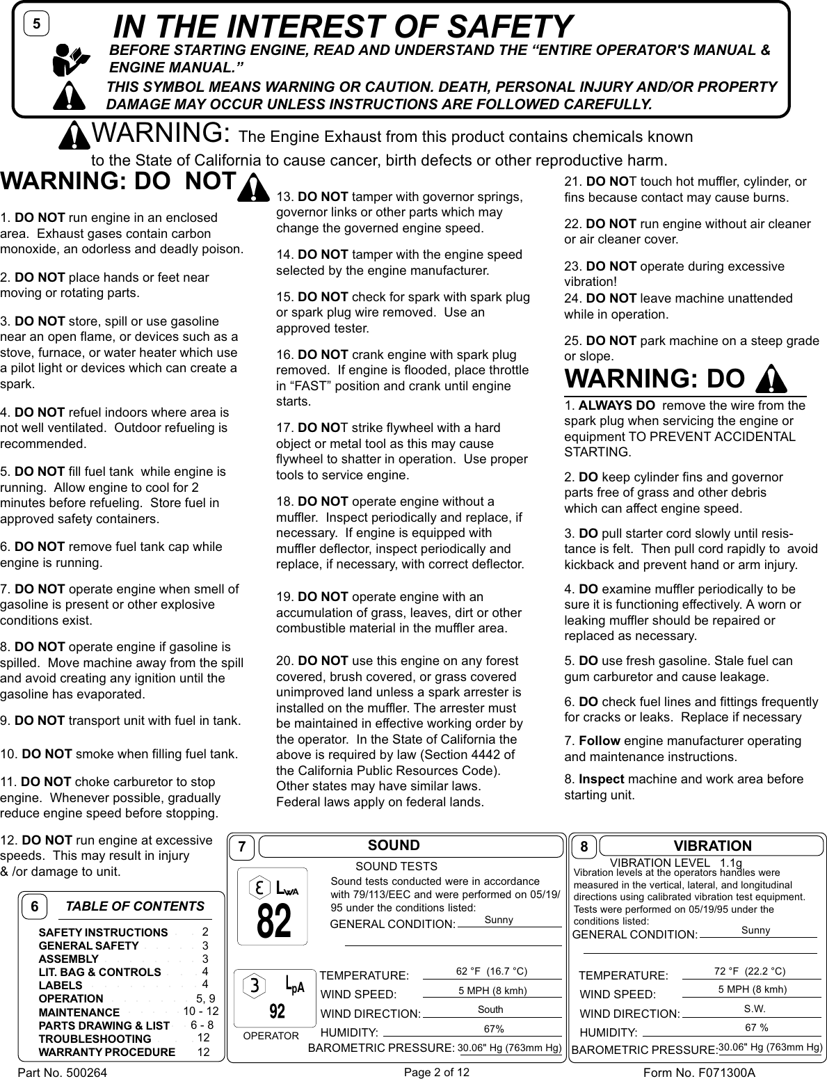 Page 2 of 12 - Billy-Goat Billy-Goat-Bc2401-Users-Manual-  Billy-goat-bc2401-users-manual