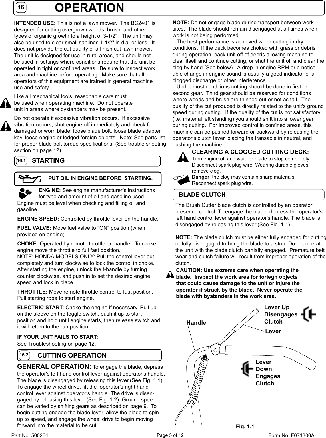 Page 5 of 12 - Billy-Goat Billy-Goat-Bc2401-Users-Manual-  Billy-goat-bc2401-users-manual