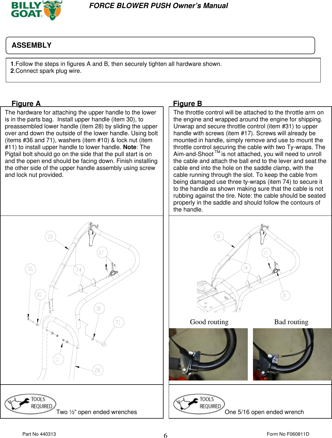 Page 6 of 11 - Billy-Goat Billy-Goat-F1802V-Users-Manual 440313 F060811D FORCE PUSH OPER MANUAL