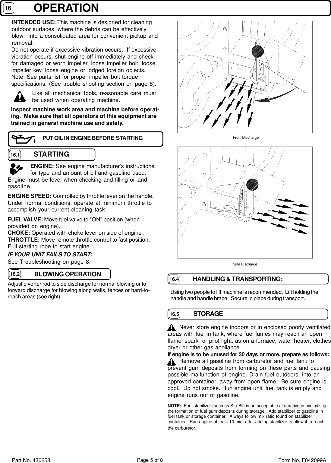 Page 5 of 8 - Billy-Goat Billy-Goat-Qb883-Qb883H-Qb1103-Qb1103H-Users-Manual-  Billy-goat-qb883-qb883h-qb1103-qb1103h-users-manual