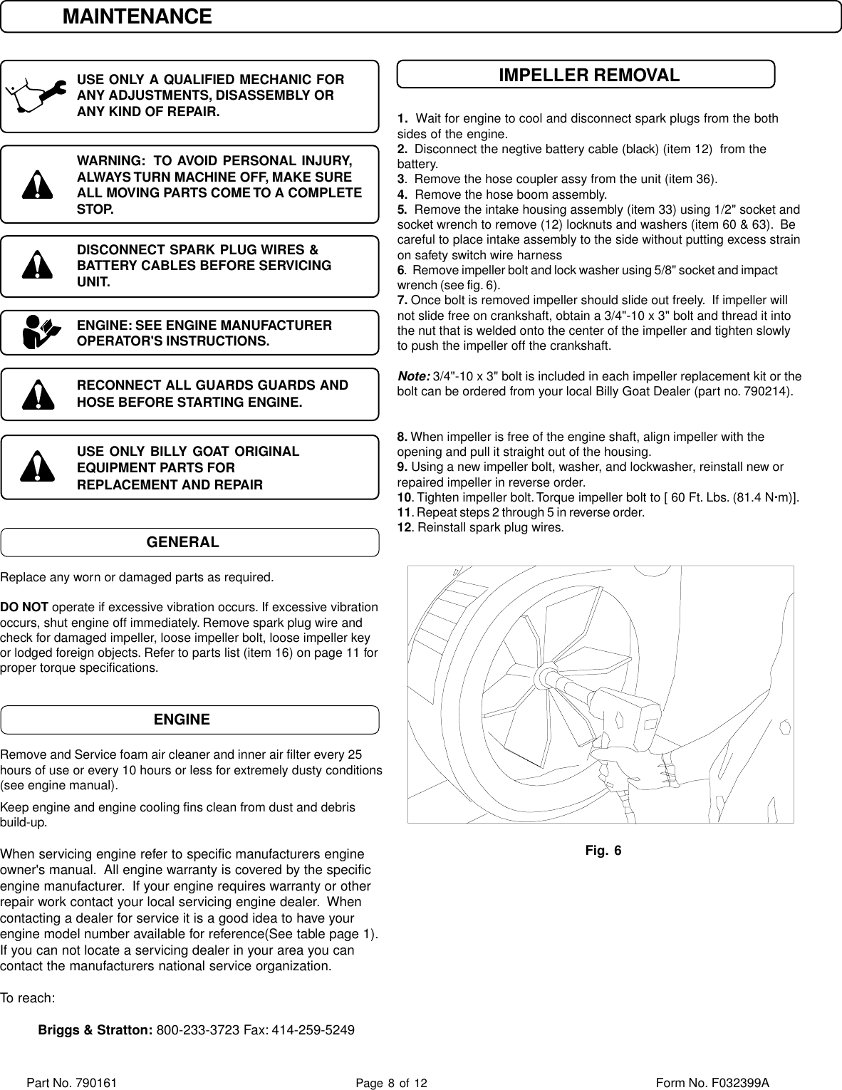 Page 8 of 12 - Billy-Goat Billy-Goat-Ql2000Ve-Users-Manual- 790161 ECR3279  Billy-goat-ql2000ve-users-manual