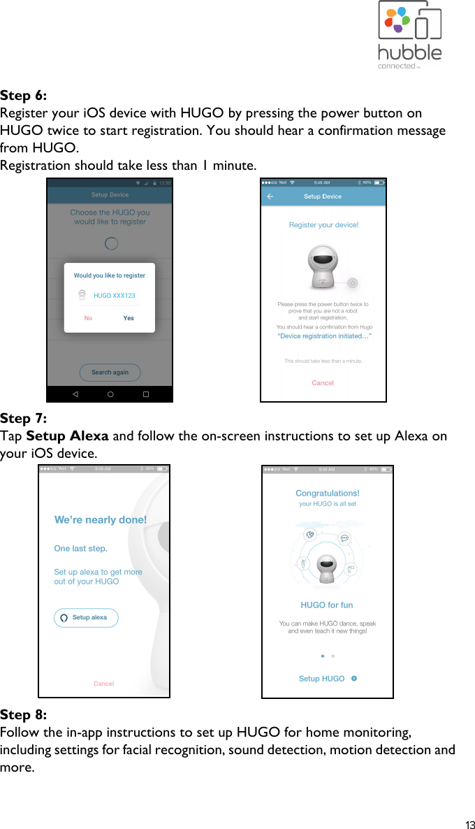 Page 14 of Binatone Electronics HUGO Hugo User Manual Hugo UG US EN