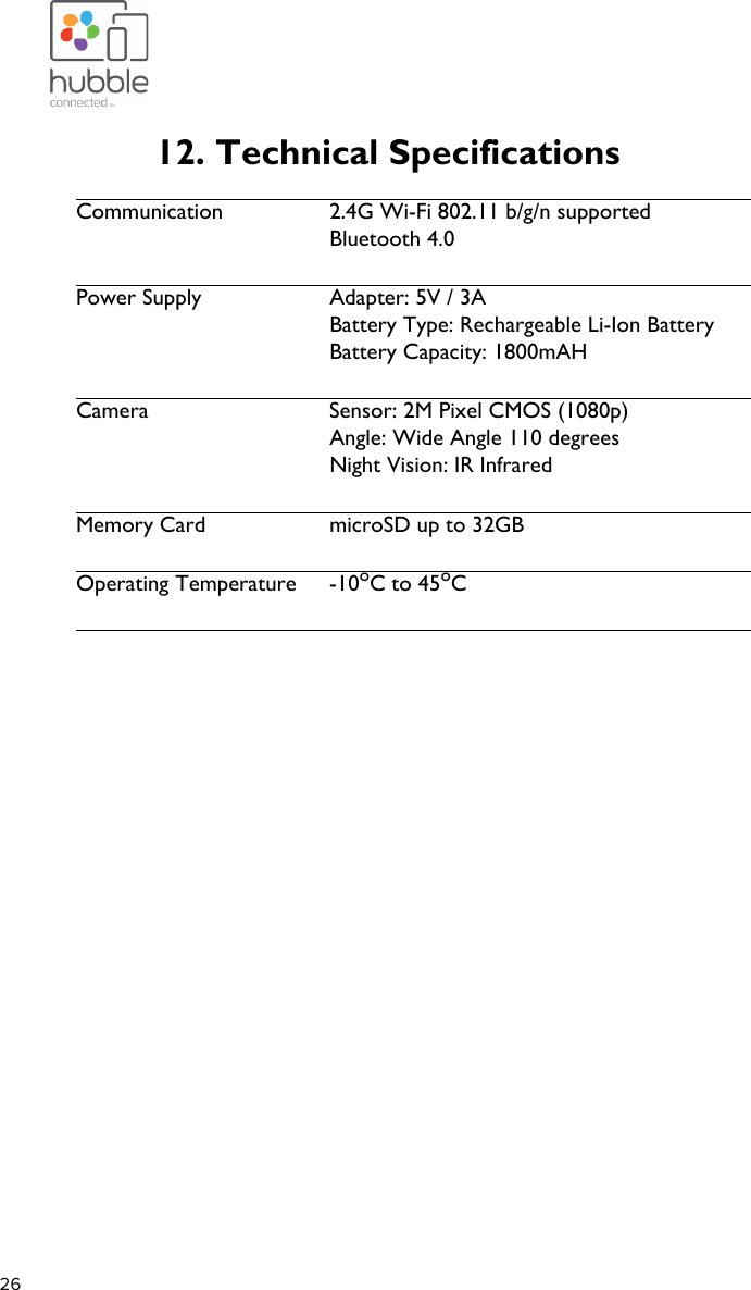 Page 27 of Binatone Electronics HUGO Hugo User Manual Hugo UG US EN