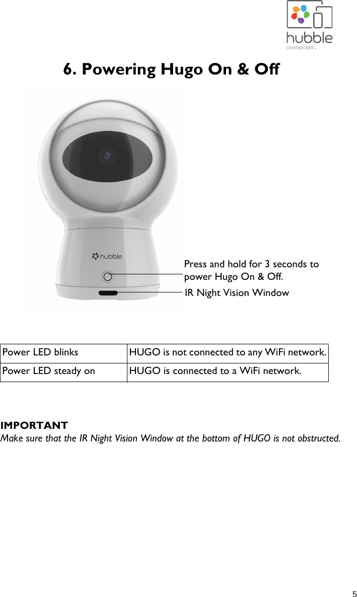 Page 6 of Binatone Electronics HUGO Hugo User Manual Hugo UG US EN