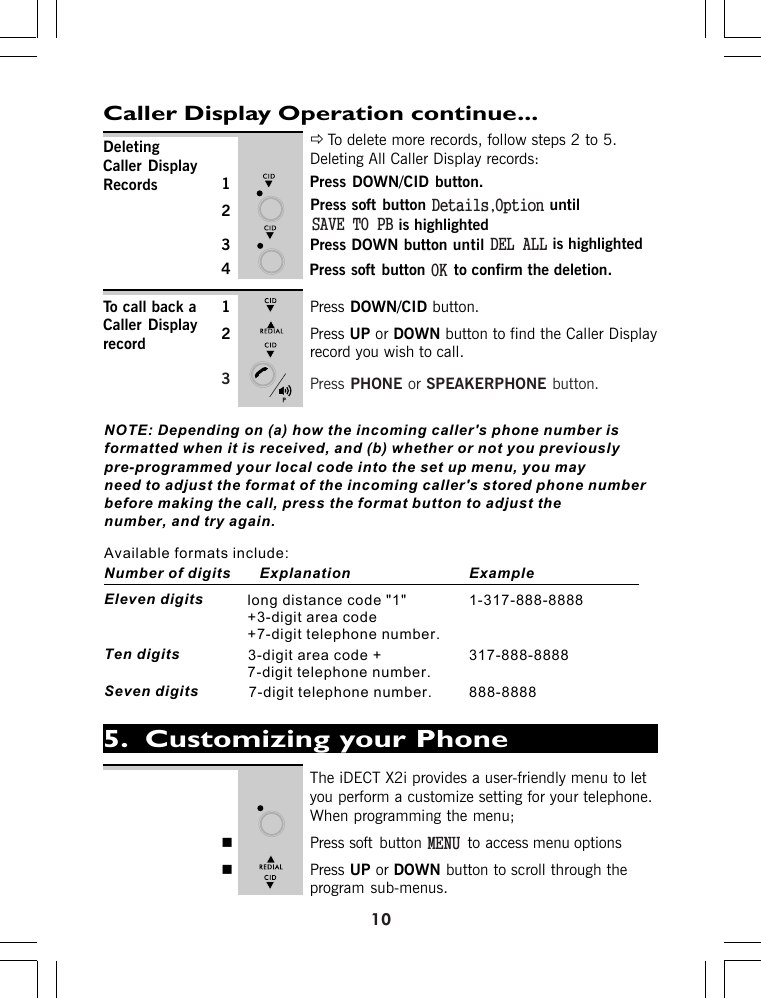 Page 19 of Binatone Electronics IDECTX2I 1.9GHZ CORDLESS PHONE User Manual ht420 d p65