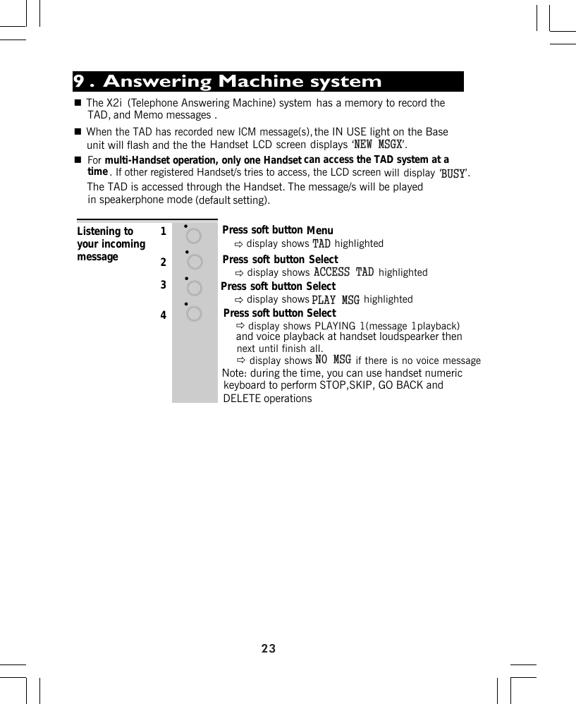 Page 32 of Binatone Electronics IDECTX2I 1.9GHZ CORDLESS PHONE User Manual ht420 d p65