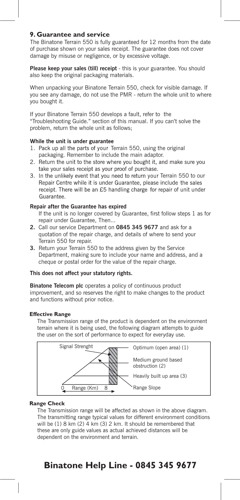 Page 9 of 10 - Binatone Binatone-Terrain-550-Users-Manual- ManualsLib - Makes It Easy To Find Manuals Online!  Binatone-terrain-550-users-manual