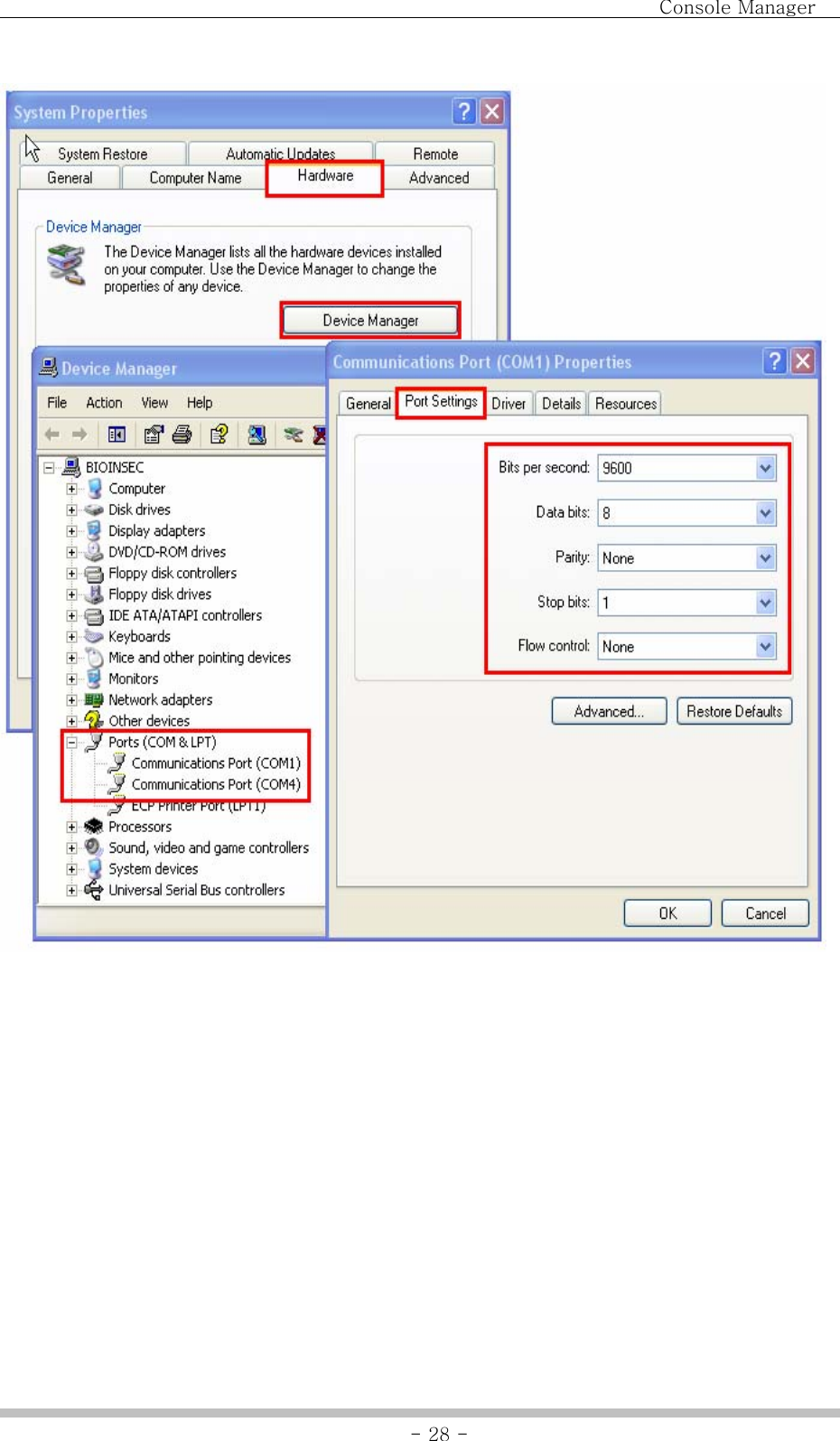                                Console Manager               - 28 -           