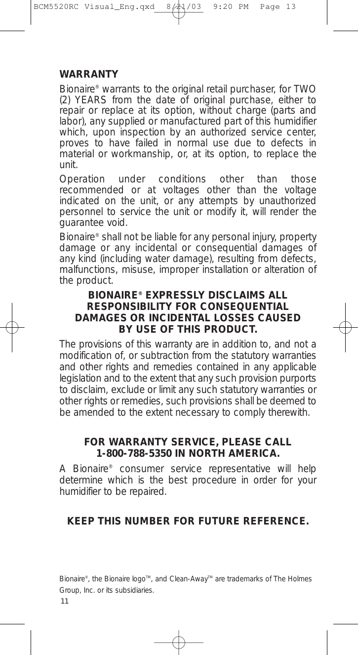 Page 7 of 7 - Bionaire Bionaire-Bcm5520Rc-Users-Manual- BCM5520RC Visual_Eng  Bionaire-bcm5520rc-users-manual