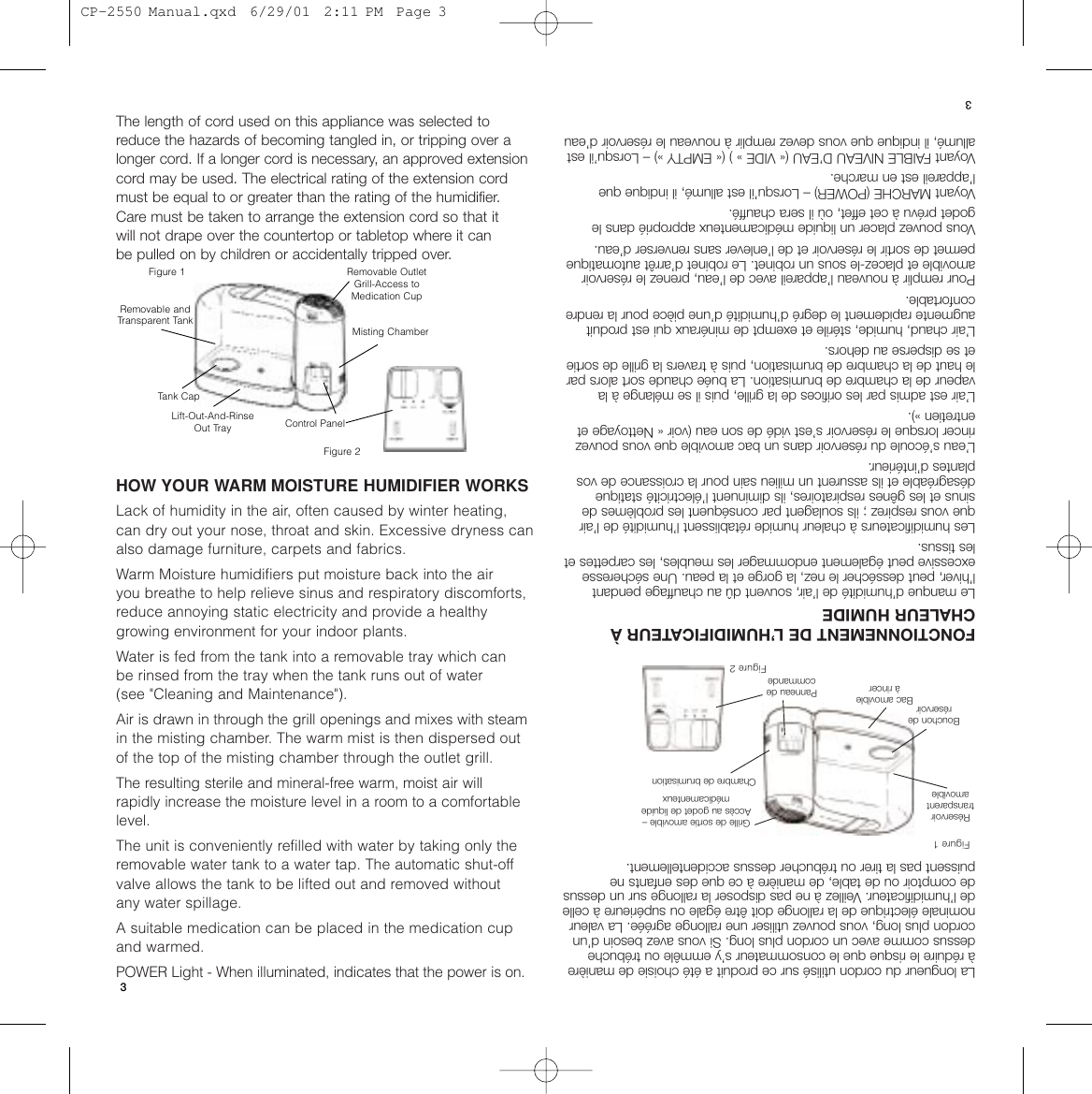 Page 4 of 10 - Bionaire Bionaire-Cp2550-Users-Manual-  Bionaire-cp2550-users-manual