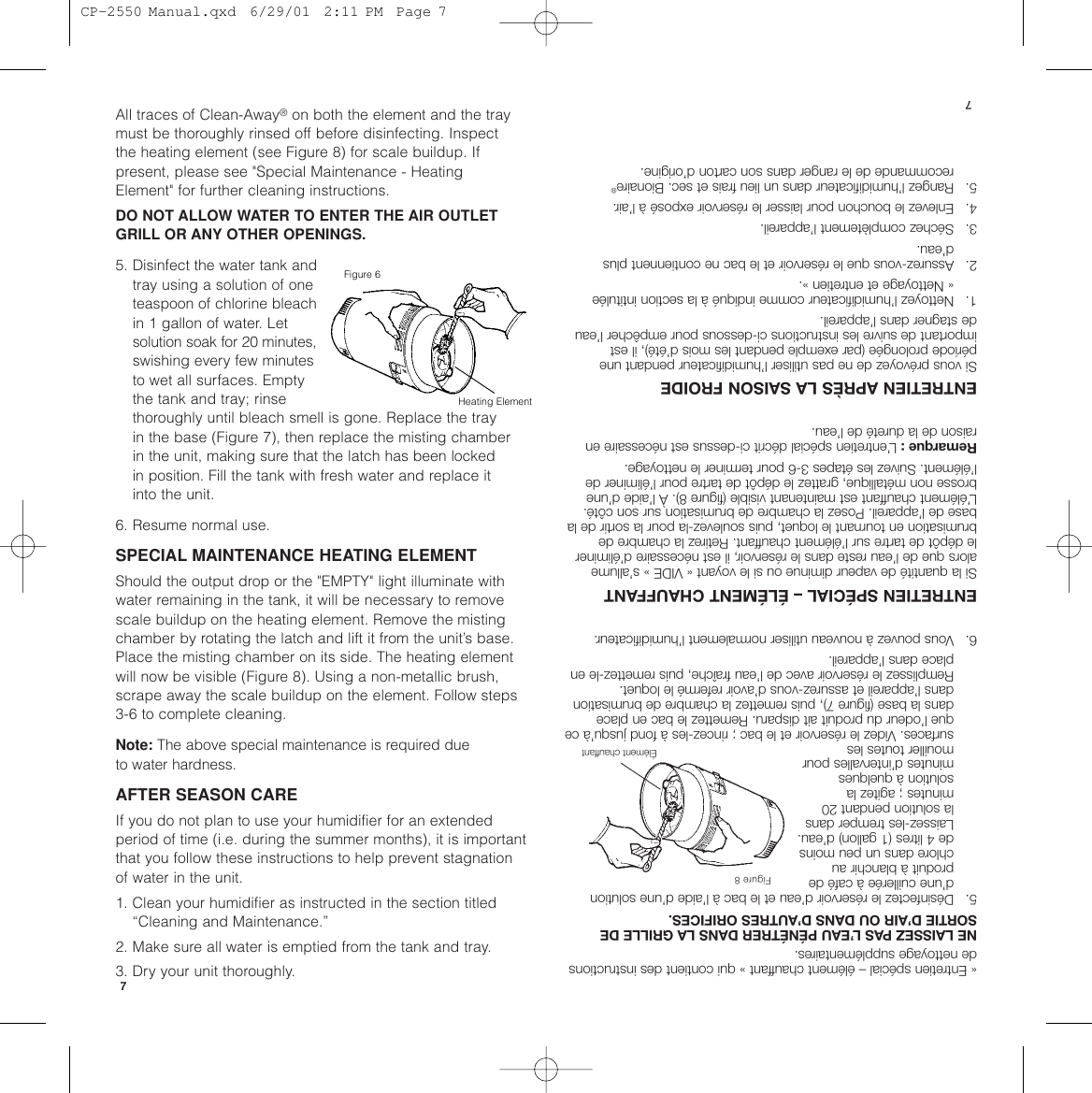 Page 8 of 10 - Bionaire Bionaire-Cp2550-Users-Manual-  Bionaire-cp2550-users-manual