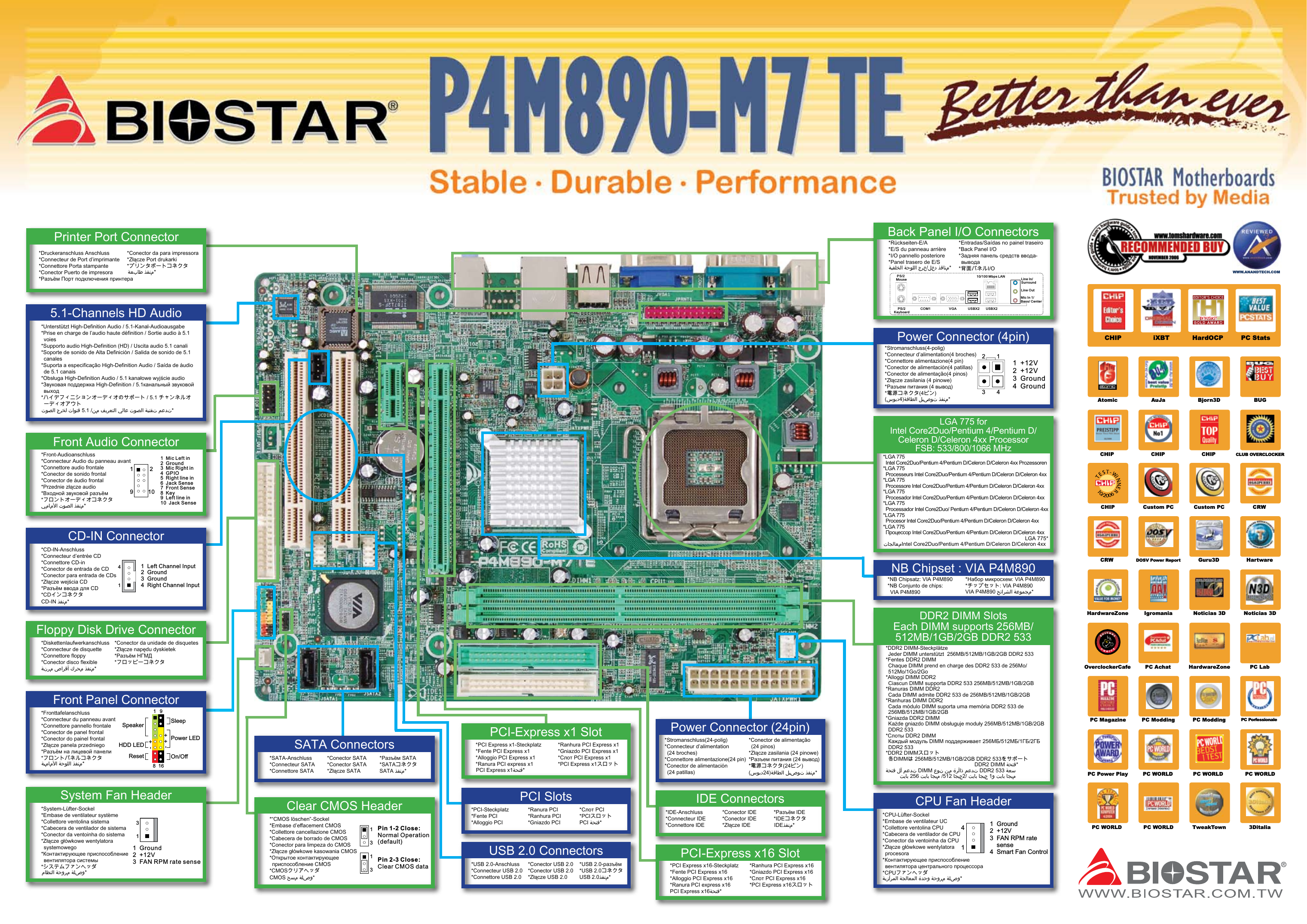 Page 1 of 2 - Biostar Biostar-P4M890-M7-Te-Quick-Start-Guide