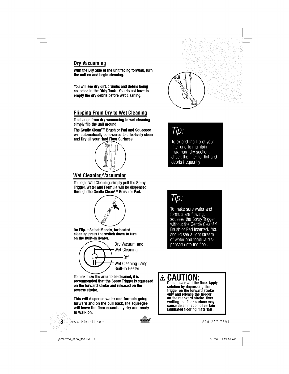 Bissell 5200 User Manual FLIP IT VAC Manuals And Guides L0903027