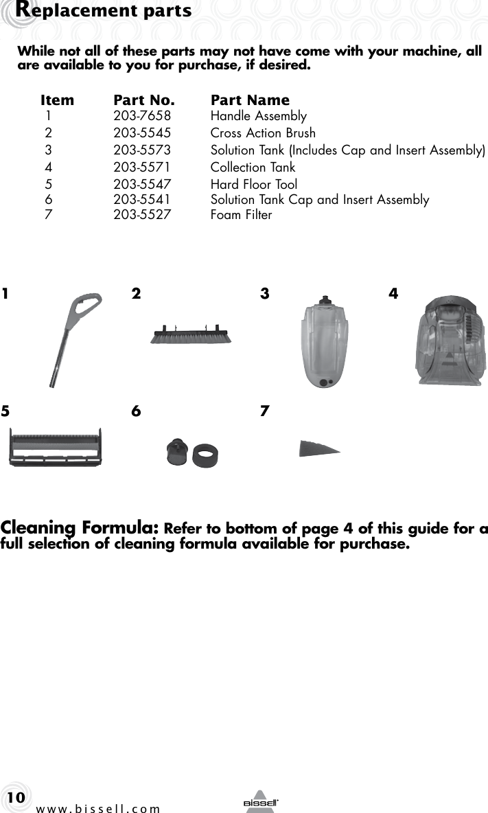 Page 10 of 12 - Bissell Bissell-19K8-Users-Manual-  Bissell-19k8-users-manual