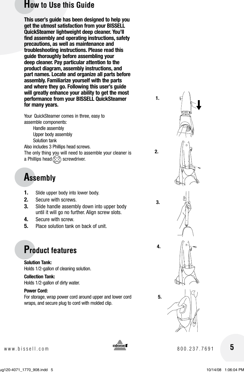 Page 5 of 12 - Bissell Bissell-2080-Users-Manual-  Bissell-2080-users-manual