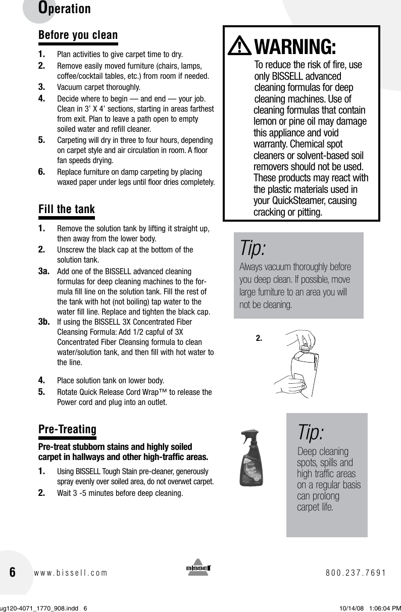 Page 6 of 12 - Bissell Bissell-2080-Users-Manual-  Bissell-2080-users-manual